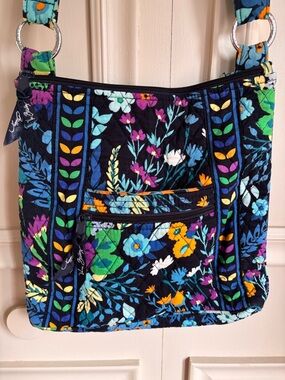 Vera Bradley Quilted Crossbody Bag in Midnight Blues pattern
